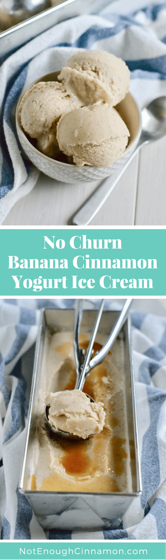 Banana Cinnamon Greek Yogurt Ice Cream (NoChurn, Sugarfree)