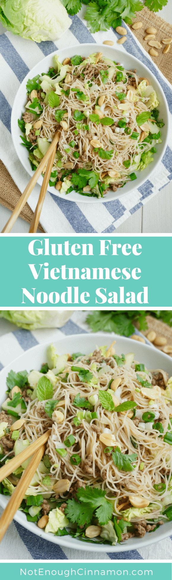 Find this healthy recipe for Vietnamese Noodle Salad {Gluten Free} on NotEnoughCinnamon.com