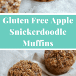 Gluten Free Apple Snickerdoodle Muffins, so perfect for Fall baking! They're dairy free and refined sugar free too! Recipe on NotEnoughCinnamon.com #cleaneating #healthy