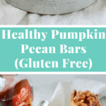 Healthy Pumpkin Pecan Bars – Perfect for Thanksgiving or anytime during the holidays! #glutenfree #dairyfree #refinedsugarfree #cleaneating