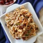No Bake Cranberry Pumpkin Spice Healthy Snack Bars on a white plate