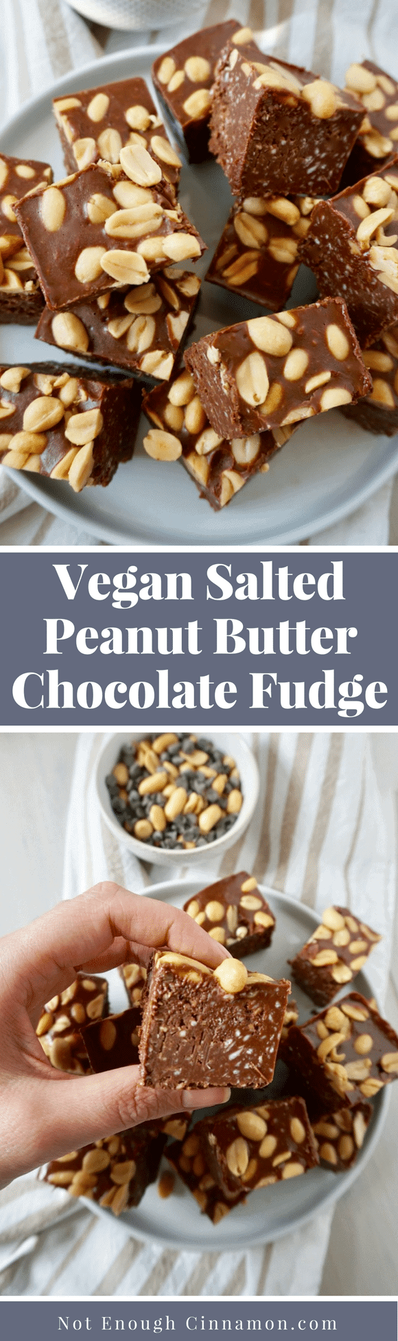 Salted Peanut Butter Chocolate Fudge ( Vegan & Glutenfree)