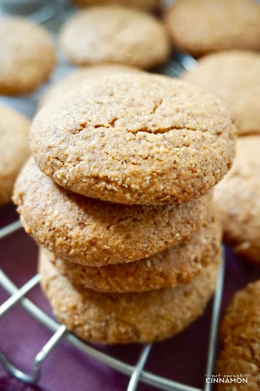 a stack of Gluten Free Chai Cookies on a cooling rack