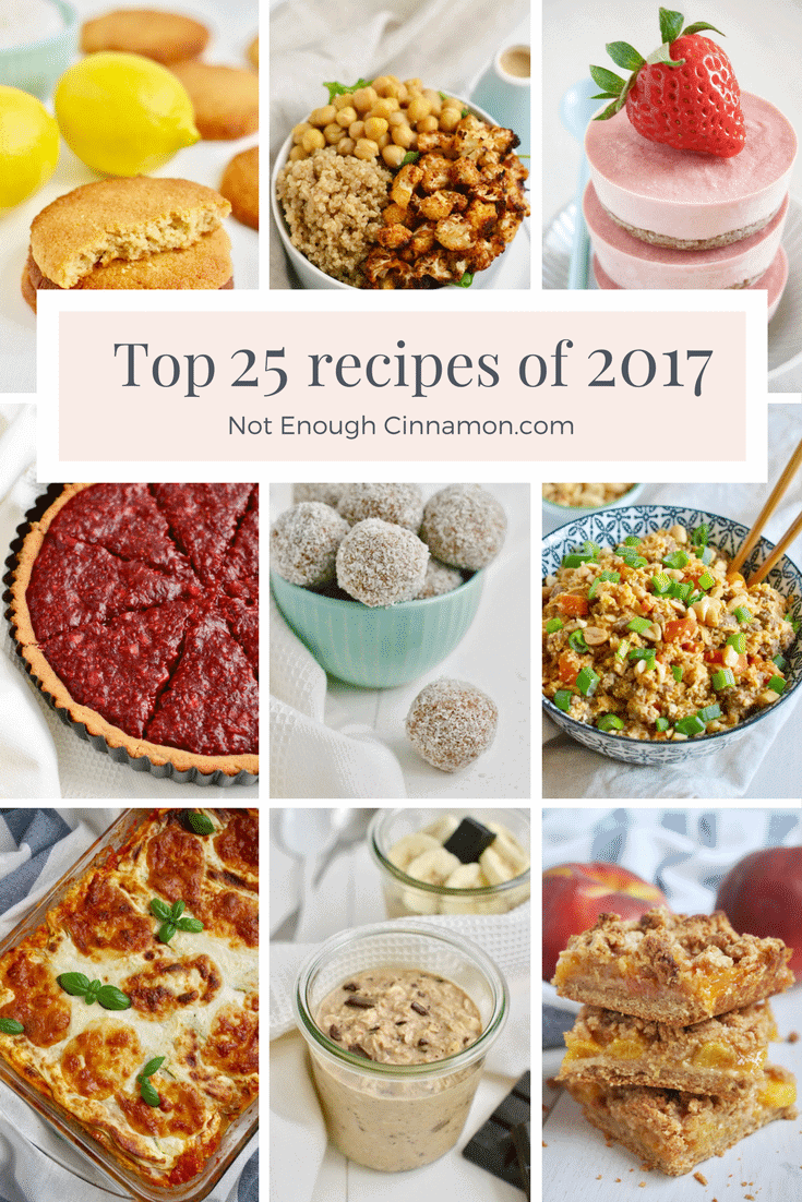 Top 25 recipes of 2017 on NotEnoughCinnamon.com