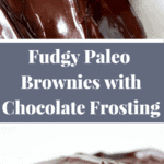 fudgy chocolate paleo brownies with coconut cream chocolate frosting