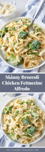 Skinny Broccoli Chicken with Cauliflower Alfredo - Pin