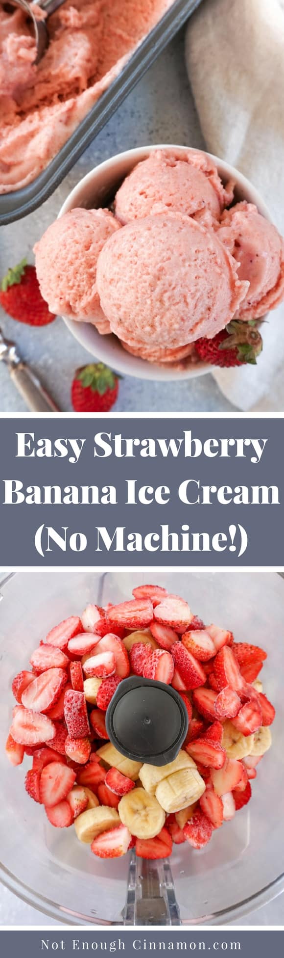 Easy + Healthy Strawberry Banana Ice Cream Recipe No Machine! Step by