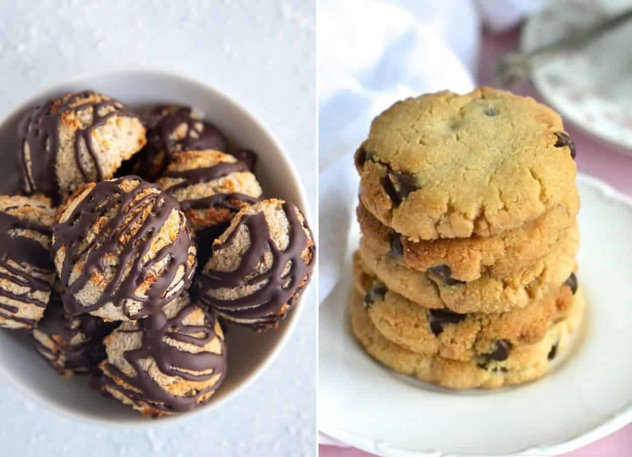 banana coconut macaroons and gluten-free cookies served for passover 