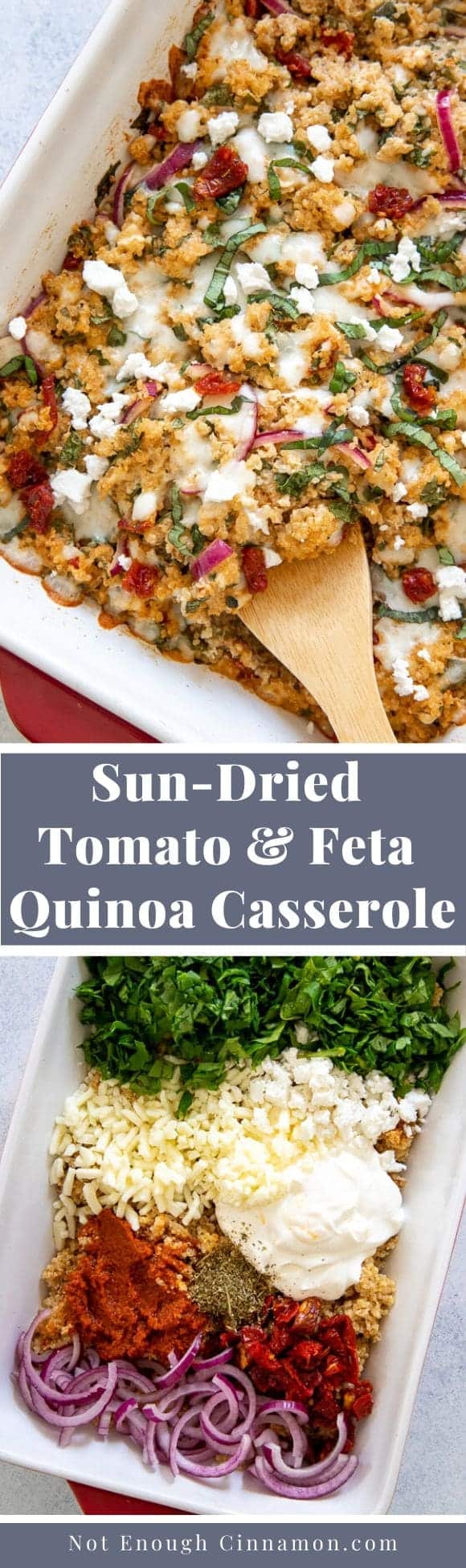Quinoa Casserole with Sundried Tomatoes & Feta
