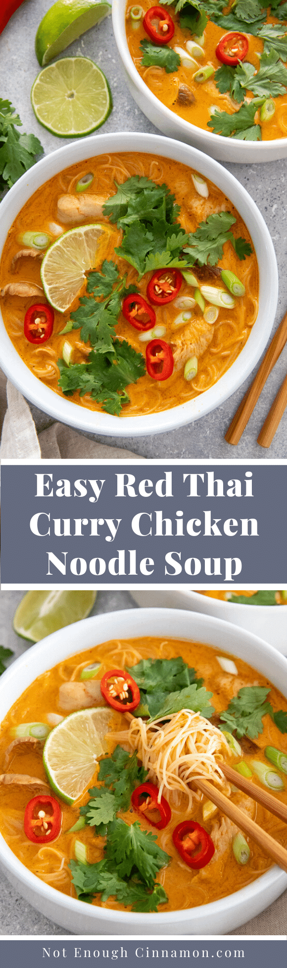 Red Thai Curry Chicken Noodle Soup - Yummy Recipe