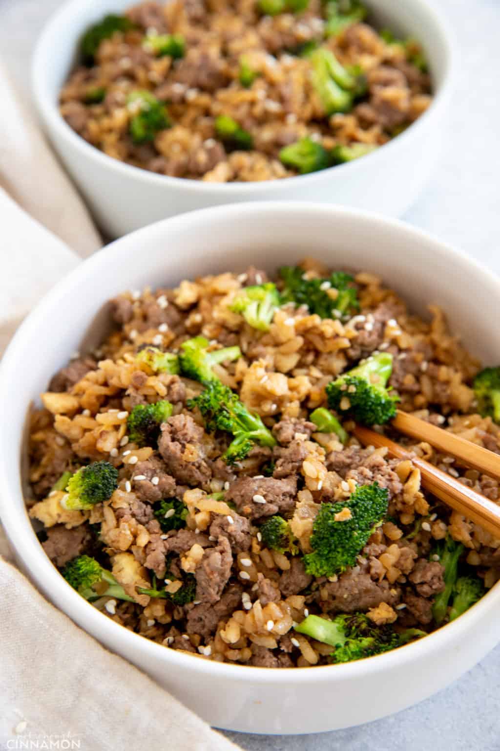 Ground Beef and Broccoli Fried Rice Not Enough Cinnamon